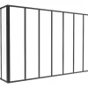 Glazen Hoekbinnenraam In Industriele Stijl In Gepoederlakt Aluminium L210 X L60 X H130 Zwart Bayview-Vente-unique Best