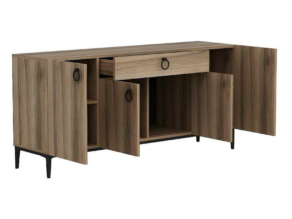 Gloria Multifunctioneel Kabinet, Walnoot, 160X42X75 Cm,-EPIKASA