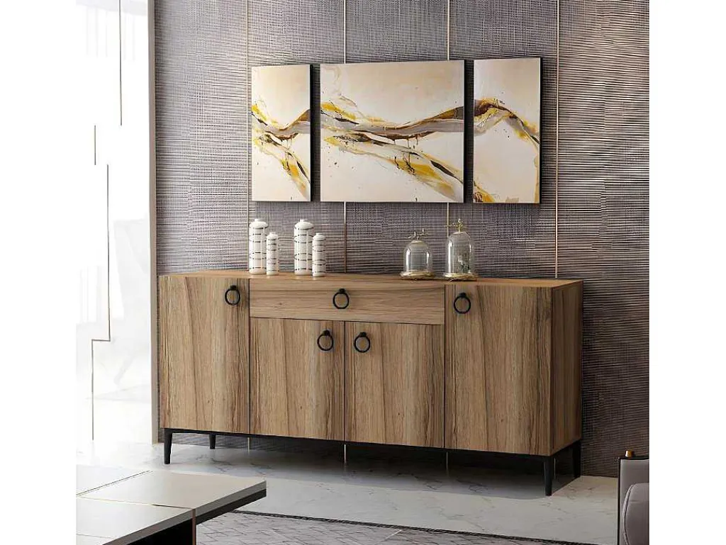 Gloria Multifunctioneel Kabinet, Walnoot, 160X42X75 Cm,-EPIKASA