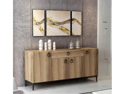 Gloria Multifunctioneel Kabinet, Walnoot, 160X42X75 Cm,-EPIKASA