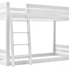 Grenen Stapelbed Met Plank En Glijbaan + Lattenbodem - 90X200Cm - Wit-ModernLuxe Sale