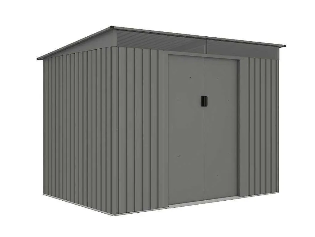 Grijs Metalen Tuinhuisje Van Gegalvaniseerd Staal 4,29 M - Folco-EXPERTLAND Clearance