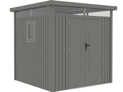 Grijs Metalen Tuinhuisje Van Gegalvaniseerd Staal 4,4 M - Rivola-EXPERTLAND Best