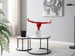 Groot Beeld Soledad Ii Van Hars - L.73 X H.57 Cm - Rood-OZAIA