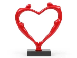 Groot Hartvormig Standbeeld Van Hars B49 X H55 Cm Rood Lovina-OZAIA Sale