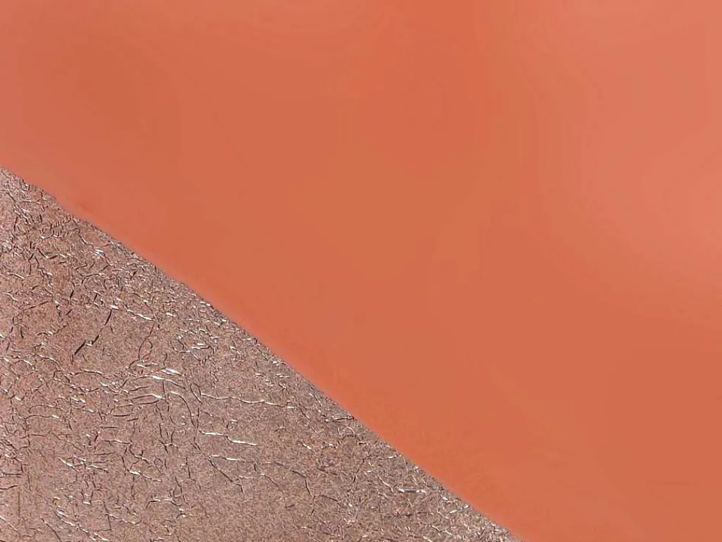 Grote Geemailleerde Metalen Vaas - D. 30 X H. 82 Cm - Terracotta En Koperblad - Perlin-OZAIA Outlet