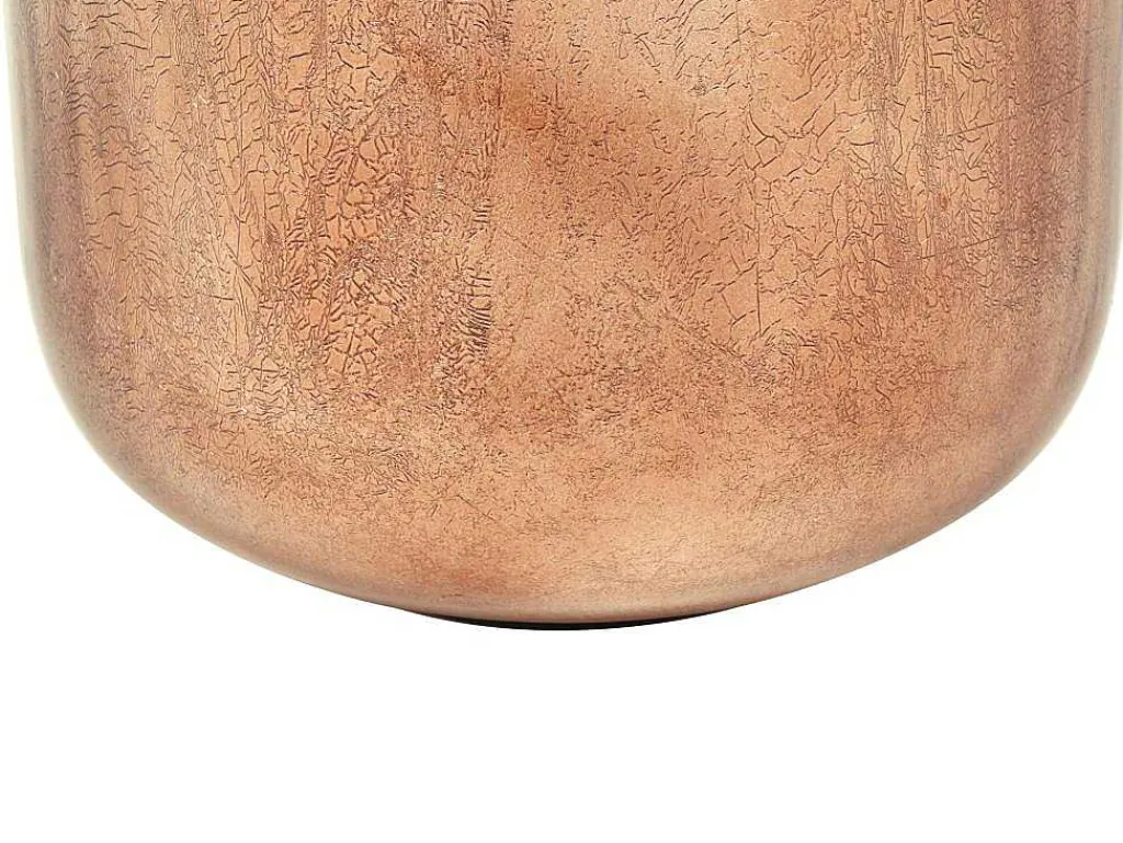 Grote Geemailleerde Metalen Vaas - D. 30 X H. 82 Cm - Terracotta En Koperblad - Perlin-OZAIA Outlet
