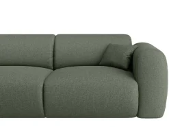 Grote Hoekbank Met Hoek Links Van Groene Gechineerde Stof Pogni Van Maison Cephy-Maison Céphy Outlet