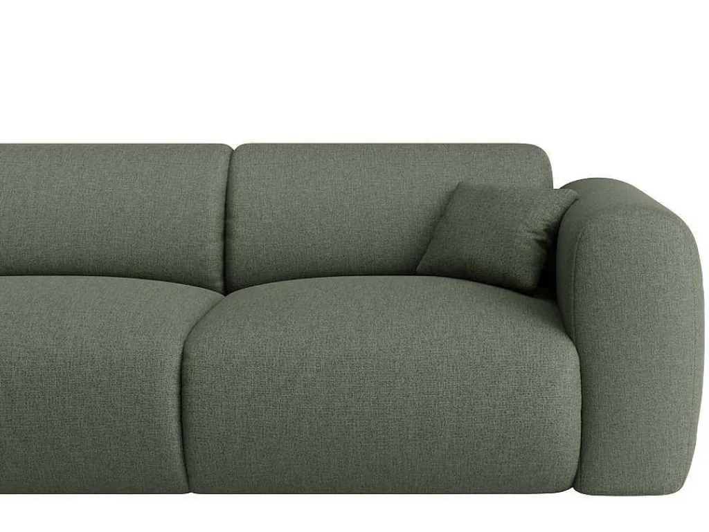 Grote Hoekbank Met Hoek Links Van Groene Gechineerde Stof Pogni Van Maison Cephy-Maison Céphy Outlet