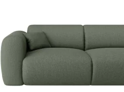 Grote Hoekbank Met Hoek Rechts Van Groene Gechineerde Stof Pogni Van Maison Cephy-Maison Céphy Outlet