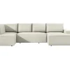 Grote Omkeerbare Hoekbank Van Beige Ribfluweel Amelia-Vente-unique Online
