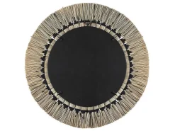 Grote Ronde Spiegel Van Mendong-Stro Chokwe - D80 Cm - Naturel-OZAIA Discount
