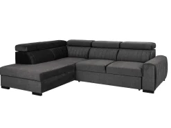 Grote Slaapbank Met Hoek Links In Antraciet Stof Larica-Vente-unique Clearance