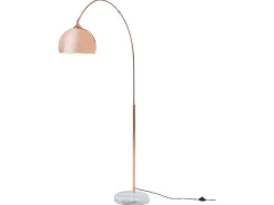 Grote Staande Lamp Met Boog Art Deco Ombrage - Metaal En Marmer - H. 180 Cm - Koperkleur-OZAIA Clearance