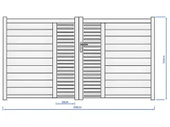 Halfopengewerkte Aluminium Elektrische Draaipoort Met Motief B300 X H164 Cm Antraciet Orist Ii-EXPERTLAND