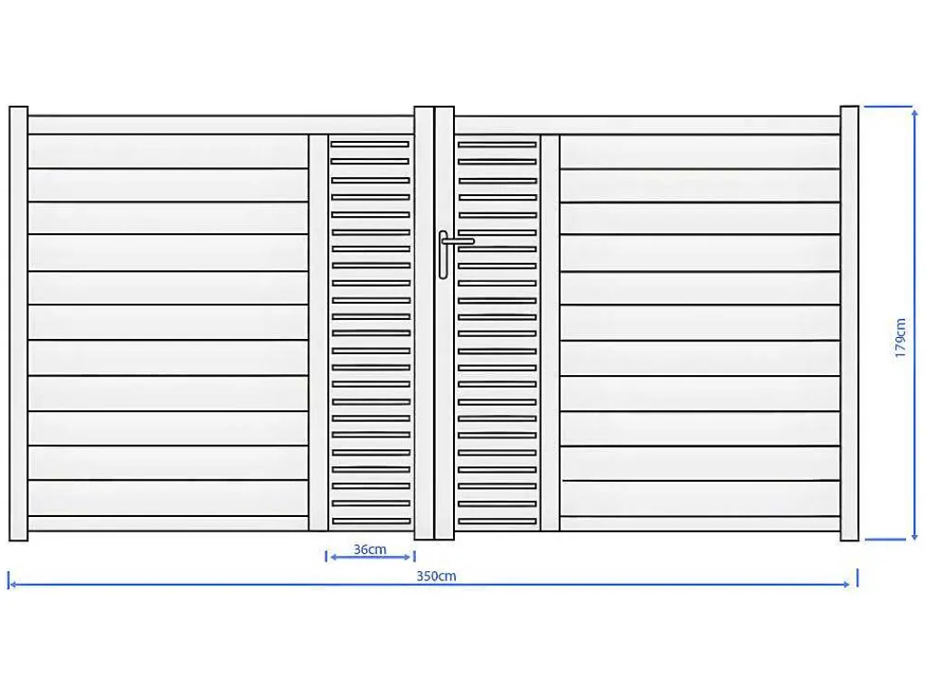 Halfopengewerkte Aluminium Draaipoort Met Motief B350 X H179 Cm Antraciet Orist Ii-EXPERTLAND Discount