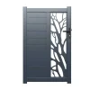 Halfopengewerkte Aluminium Draaipoort Met Motief B100 X H164 Cm Antraciet Labrit Ii-EXPERTLAND