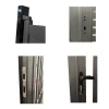 Halfopengewerkte Aluminium Draaipoort Met Motief B350 X H179 Cm Antraciet Labrit Ii-EXPERTLAND New