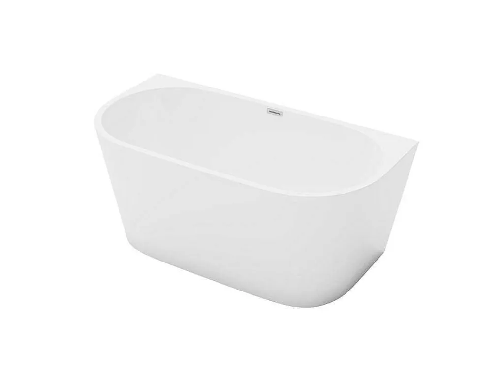 Halfvrijstaand Bad - 175 Liter - 130 X 71,5 X 58 Cm - Wit - Acryl - Divina-Shower & Design Online