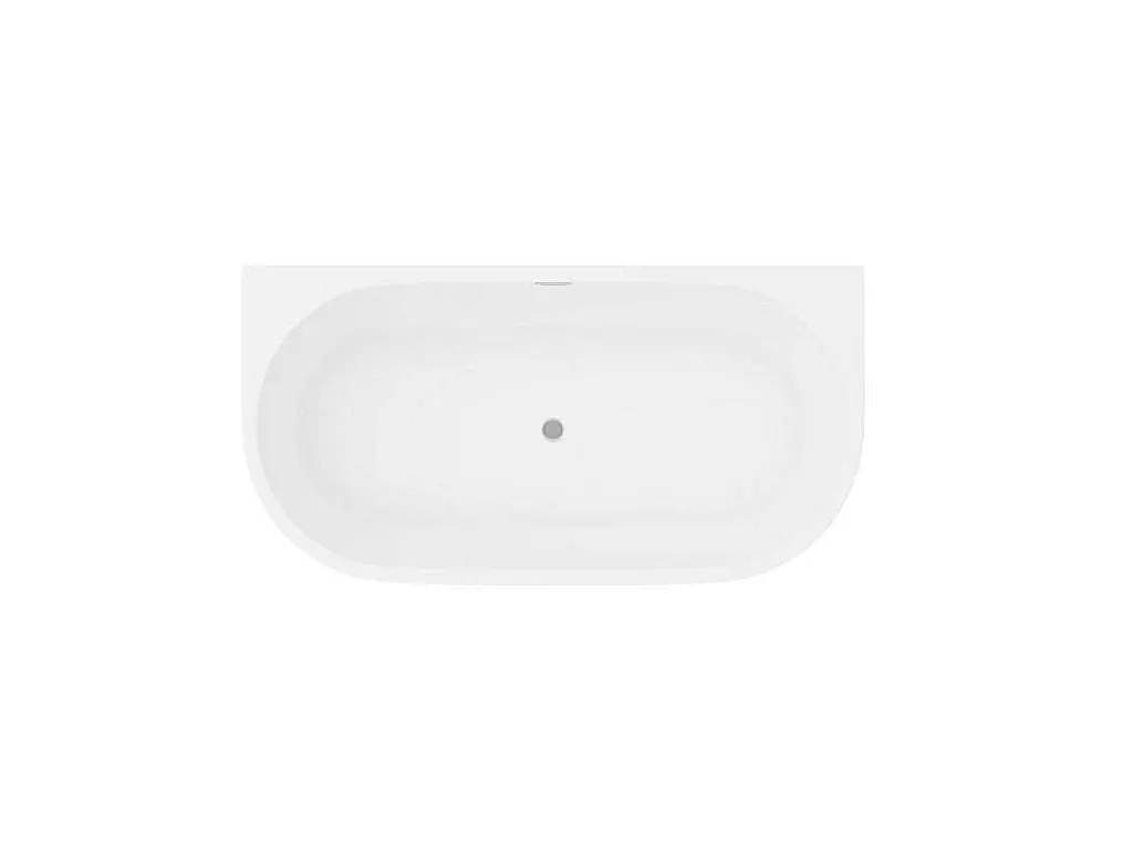 Halfvrijstaand Bad - 175 Liter - 130 X 71,5 X 58 Cm - Wit - Acryl - Divina-Shower & Design Online