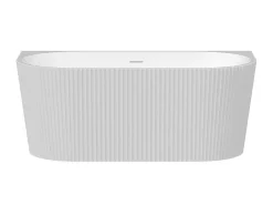 Halfvrijstaand Geribbeld Acrylbad Wit (Glanzend) 149 X 75 X 58 Cm Zelina-Shower & Design