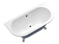 Halfvrijstaand Retro Acrylbad Op Adelaarspoten Blauw (Glanzend) 154 Liter 150 X 74 X 61 Cm Bolisa-Shower & Design Best