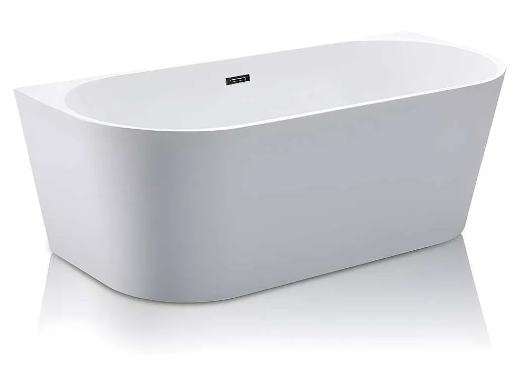Halfvrijstaande Badkuip Divina - 170 X 75 X 58 Cm - 245L- Wit-Shower & Design Online