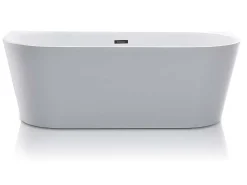 Halfvrijstaande Badkuip Divina - 170 X 75 X 58 Cm - 245L- Wit-Shower & Design Online