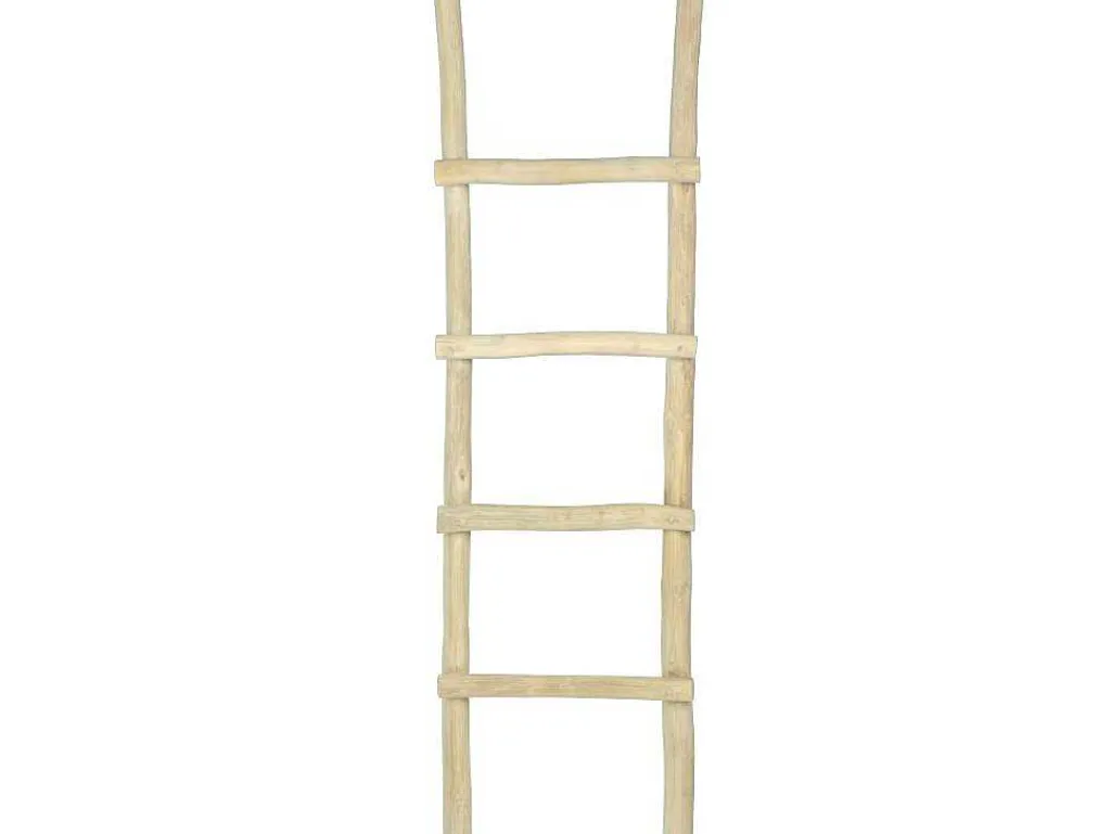 Handdoekenrek Ladder Van Massief Teakhout - Naturelkleur - Fodna-Vente-unique Hot