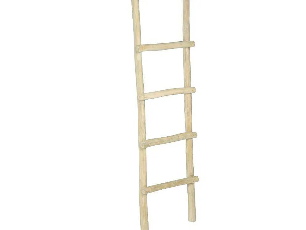 Handdoekenrek Ladder Van Massief Teakhout - Naturelkleur - Fodna-Vente-unique Hot
