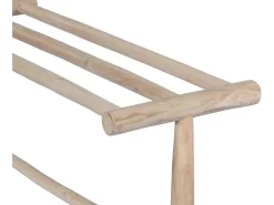 Handdoekhouder Op Poten Van Massief Teakhout - L80 Cm X D29 Cm X H75 Cm - Fodna-Vente-unique Online