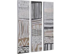 Handgeschilderd Abstract Acrylschilderij - L 75 Cm X H 100 Cm - Grenen Spieraam - Meerkleurig - Ludza-OZAIA Outlet