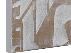 Handgeschilderd Abstract Acrylschilderij - L 75 Cm X H 100 Cm - Grenen Spieraam - Meerkleurig - Ludza-OZAIA Outlet