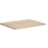 Hangend Badkamermeubel Met Opzet Wastafel Van Steen - Eiken Fineer - 60 Cm - Mesliva-Vente-unique Discount