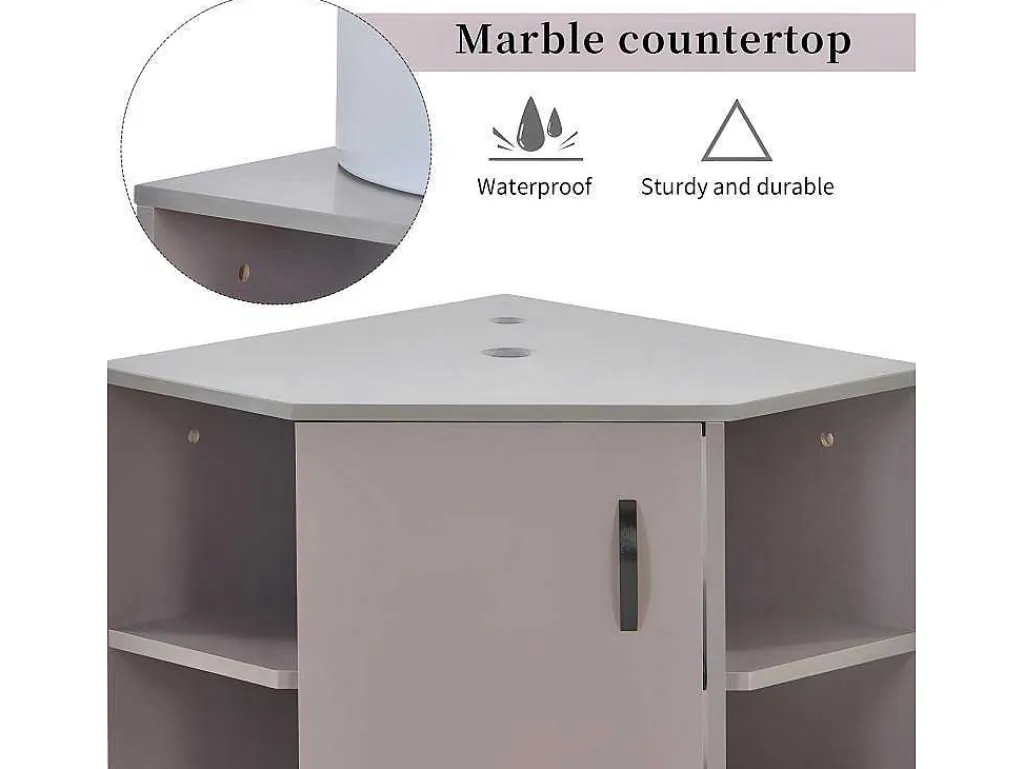 Hangend Badkamermeubel Met Keramische Wastafel - Marmeren Bladen - Lichtpaars (Kraan Niet Inbegrepen)-ModernLuxe Hot