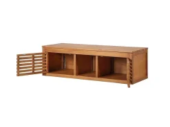 Hangend Badkamermeubel Van Acaciahout Met Dubbele Wastafel - 130 Cm - Penebel-Vente-unique Sale