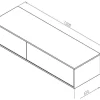 Hangend Badkamermeubel Wit Met Dubbele Wastafel - L150 Cm - Isaure Ii-Vente-unique Hot