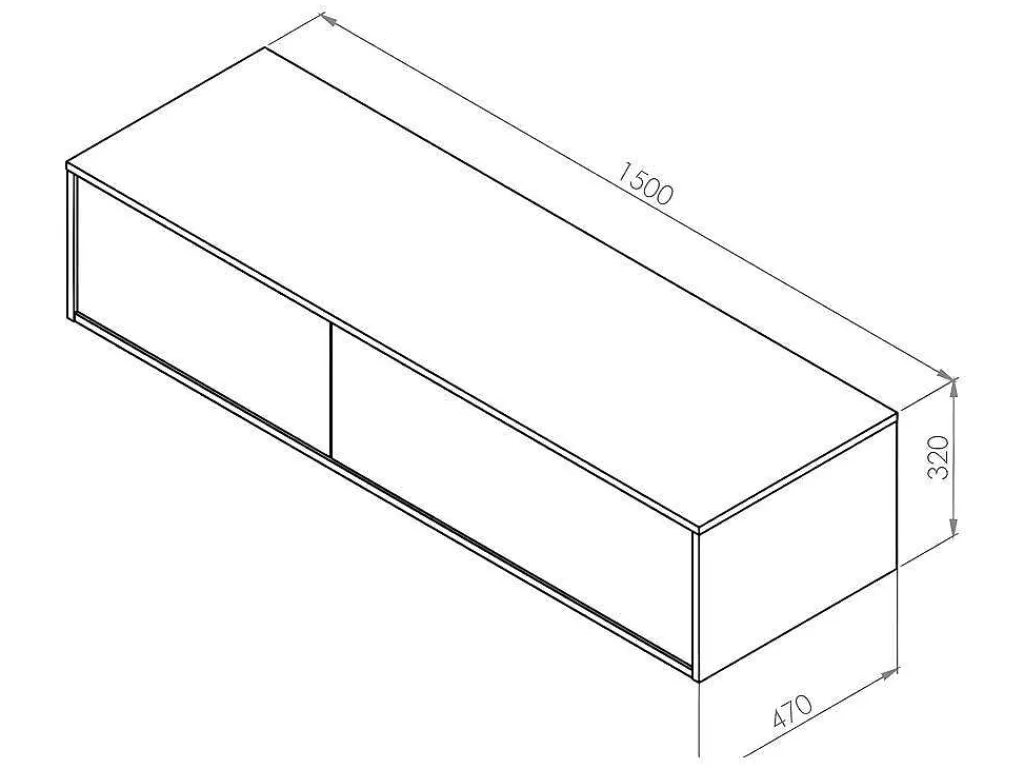 Hangend Badkamermeubel Wit Met Dubbele Wastafel - L150 Cm - Isaure Ii-Vente-unique Hot