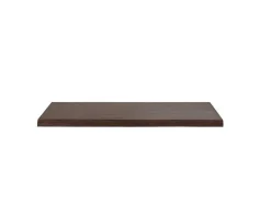 Hangend Bureau Van Donker Teakhout Met Zwarte Bevestigingsbeugels - 120 X 50 Cm - Sukawati-Vente-unique Online
