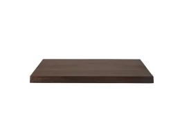 Hangend Bureau Van Donker Teakhout Met Zwarte Bevestigingsbeugels - 80 X 50 Cm - Sukawati-Vente-unique Hot