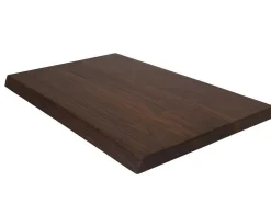 Hangend Bureau Van Donker Teakhout Met Zwarte Bevestigingsbeugels - 80 X 50 Cm - Sukawati-Vente-unique Hot