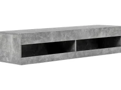 Hangend Tv-Meubel 140 Cm Met Led - Grijs-ModernLuxe Best