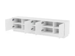 Hangend Tv-Meubel Met 4 Deuren En 2 Nissen Van Mdf - Wit - Redonia-Vente-unique Hot