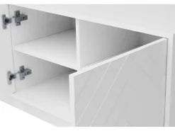 Hangend Tv-Meubel Met 4 Deuren En 2 Nissen Van Mdf - Wit - Redonia-Vente-unique Hot