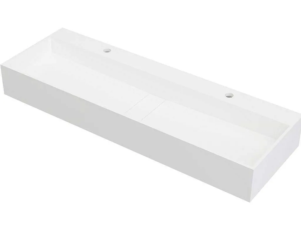Hangend Wastafelblad - Wit - L120 X B40 X H15 Cm - Yamdrok-Shower & Design Outlet