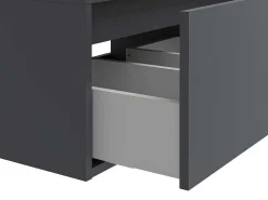 Hangende Badkamermeubel In Antracietgrijze Kleur Met Dubbele Wastafel - L150 Cm - Isaure Ii-Vente-unique