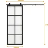 Hangende Schuifdeur H205 X L83 Cm Van Aluminium En Transparant Gehard Glas Wilden-Vente-unique Sale