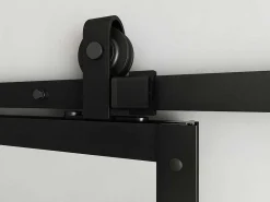 Hangende Schuifdeur H205 X L83 Cm Van Aluminium En Transparant Gehard Glas Wilden-Vente-unique Sale
