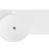 Hangende Vaste Wastafel Met Handdoekhouder - Wit - L100 X B54 X H20 Cm - Yumiko-Shower & Design