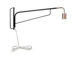 Hangende Wandlamp Van Gebogen Metaal - L65 X D10 X H25 Cm - Zwart En Koperkleurig - Colwood-OZAIA Hot